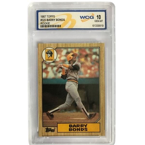 1987 Barry Bonds Rookie Card Graded