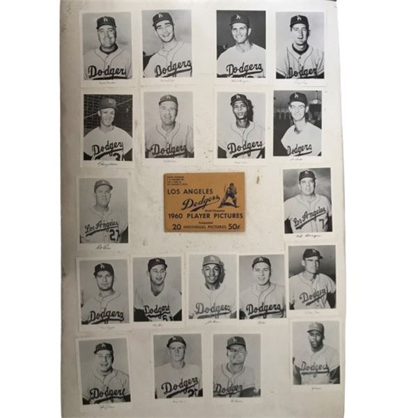 1960's Los Angeles Dodgers World Champions Player Picture Envelope