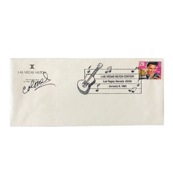 Colonel Tom Parker Signed Elvis Envelope/Stamp
