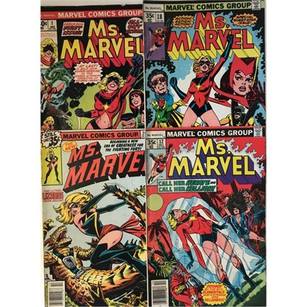 Lot of 4: Ms. Marvel Comics 1970s