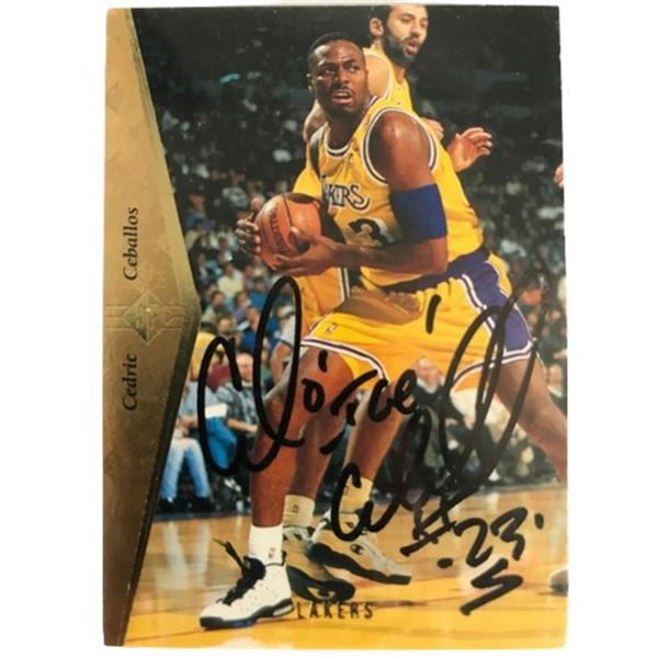 1995 Cedric Ceballos Signed Trading Card