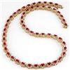Image 1 : Genuine 27.10 ctw Ruby & Diamond Necklace Yellow Gold