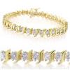 Image 1 : Natural 8.0 ctw Diamond Bracelet 14K Yellow Gold
