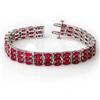 Image 1 : Genuine 30.26 ctw Ruby & Diamond Bracelet White Gold