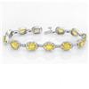 Image 1 : Genuine 19.6 ctw Sapphire & Diamond Bracelet 14K Gold