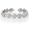 Image 1 : Natural 4.0 ctw Diamond Bracelet 14K Multi tone Gold