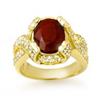 Image 1 : Genuine 7.0 ctw Ruby & Diamond Ring 14K Yellow Gold