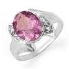 Image 1 : Genuine 1.59ctw Amethyst & Diamond Ring 10K White Gold