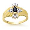 Genuine 0.22 ctw Sapphire & Diamond Ring White Gold