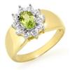 Image 1 : Genuine 0.46 ctw Peridot Ring 10K Yellow Gold