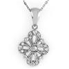Image 1 : Natural 0.25 ctw Diamond Necklace 14K White Gold