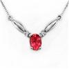 Image 1 : Genuine 1.30ctw Pink Tourmaline & Diamond Necklace Gold