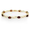 Image 1 : Genuine 8.02 ctw Garnet & Diamond Bracelet Yellow Gold