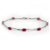Image 1 : Genuine 5.02 ctw Ruby & Diamond Bracelet White Gold