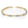 Image 1 : Genuine 2.06 ctw Tanzanite & Diamond Bracelet 10K Gold