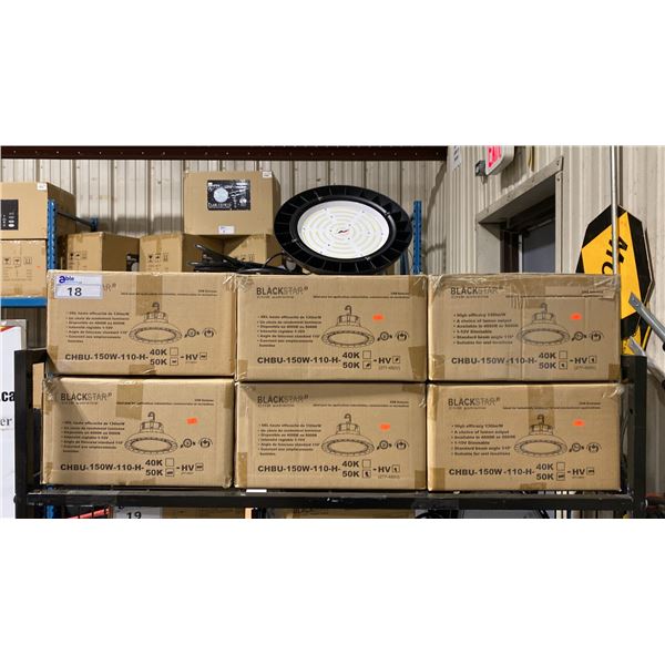 6 EE LIGHTING CHBU-150W-110-H-50K-HV 150W BLACKSTAR UFO LED HIGH BAY LIGHTS (1211)
