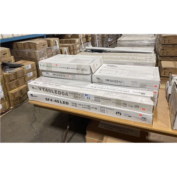 ASSORTED SQUARE HIGH BAY LED LIGHTING, LED LINEAR STRIPS & VAPOUR TIGHT HOUSING