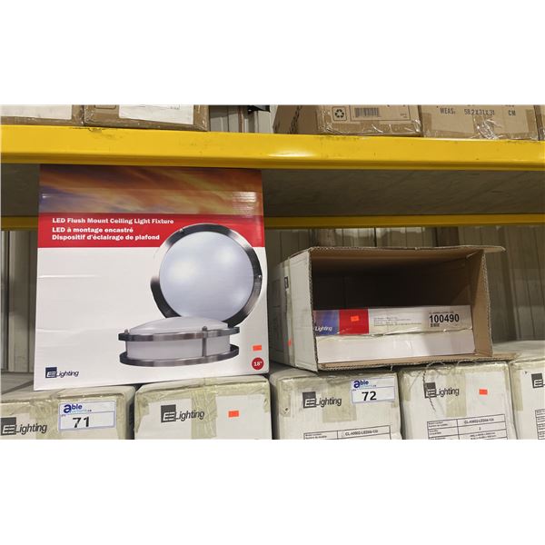 2 CASES OF 2 EE LIGHTING CL-A9802-LED04-120 LED FLUSH MOUNT CEILING FIXTURES