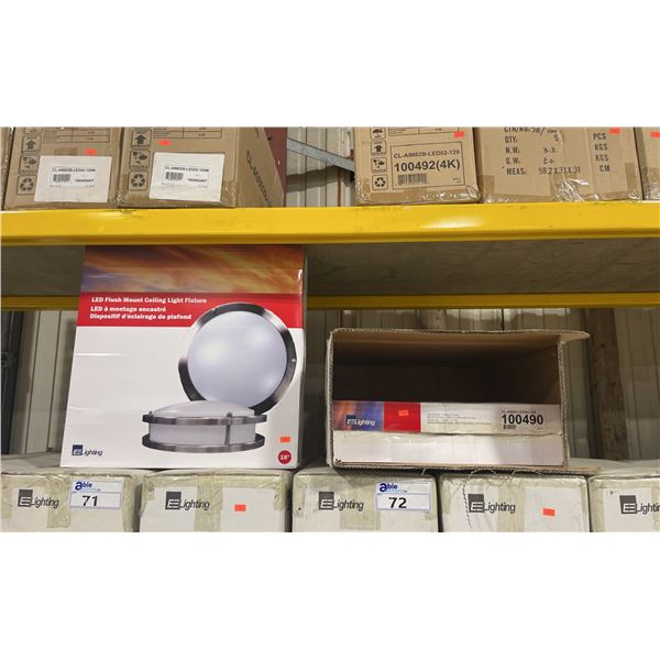 2 CASES OF 2 EE LIGHTING CL-A9802-LED04-120 LED FLUSH MOUNT CEILING FIXTURES