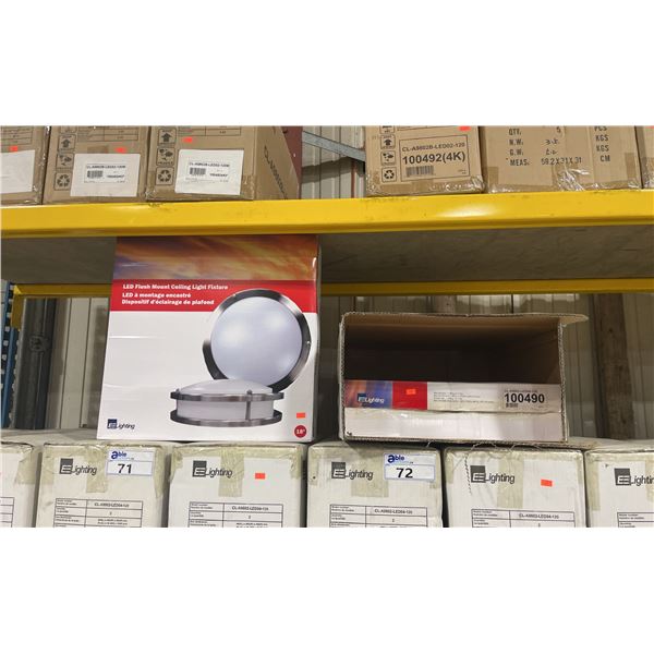 2 CASES OF 2 EE LIGHTING CL-A9802-LED04-120 LED FLUSH MOUNT CEILING FIXTURES