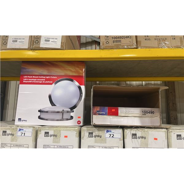 2 CASES OF 2 EE LIGHTING CL-A9802-LED04-120 LED FLUSH MOUNT CEILING FIXTURES