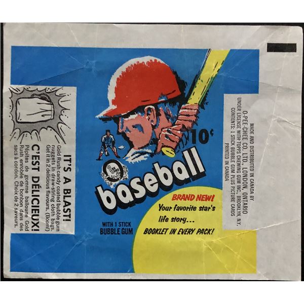 1971 O-PEE-CHEE BASEBALL WRAPPER