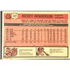 Image 2 : 1981 O-PEE-CHEE RICKEY HENDERSON (HOF) ROOKIE CARD