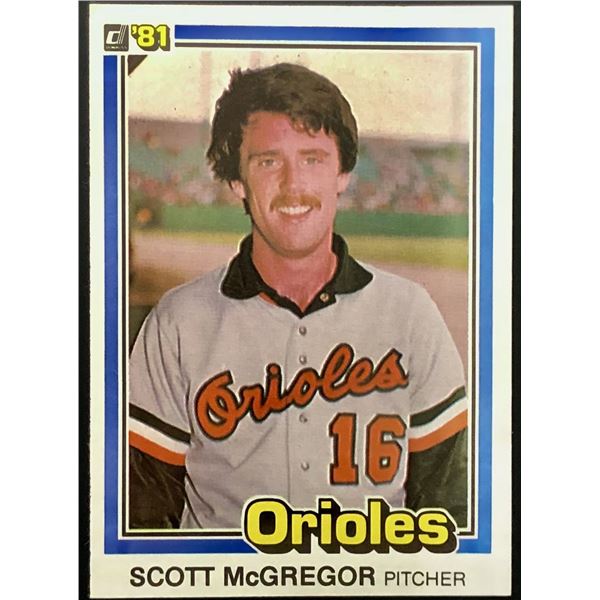 1981 DONRUSS SCOTT McGREGOR