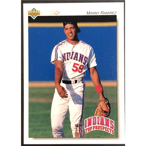 1992 UPPER DECK MANNY RAMIREZ (HOF) ROOKIE CARD