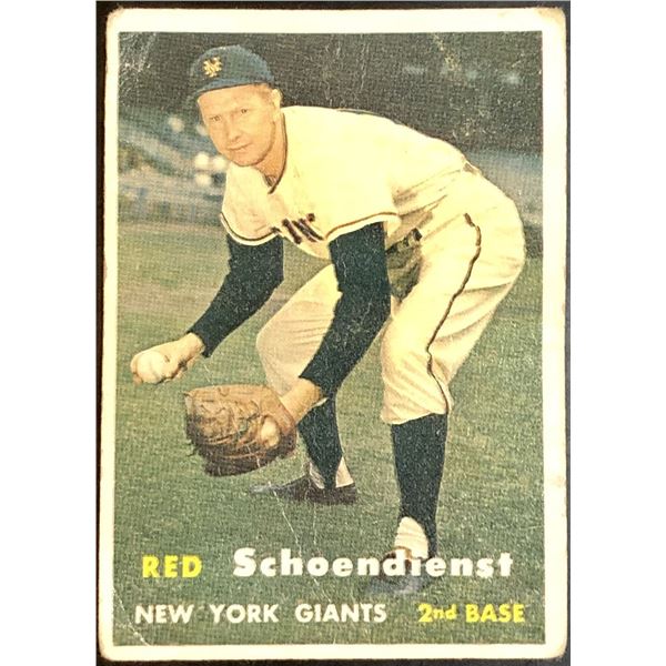 1957 TOPPS RED SCHOENDIENST (HOF)