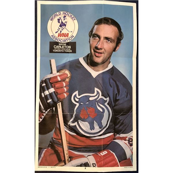 1973-74 O-PEE-CHEE WHA POSTERS - WAYNE CARLETON