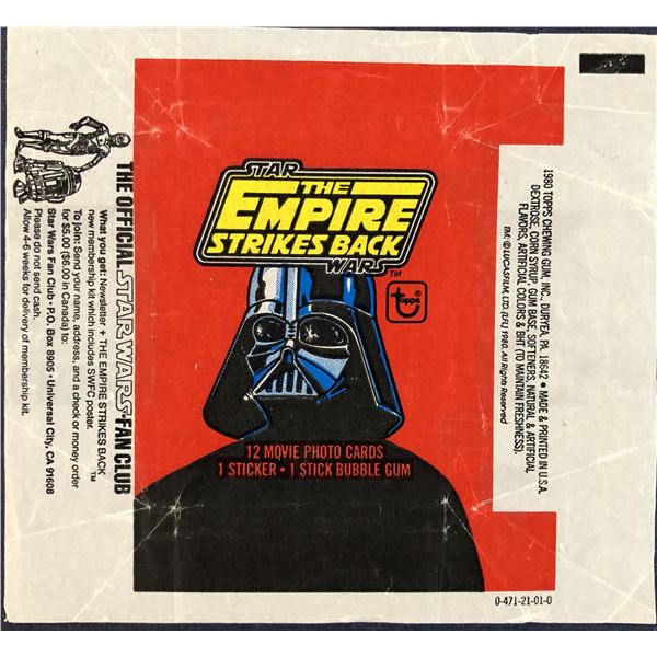1980 TOPPS EMPIRE STRIKES BACK WRAPPER