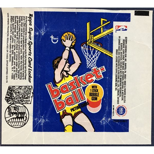 1977-78 TOPPS NBA WRAPPER