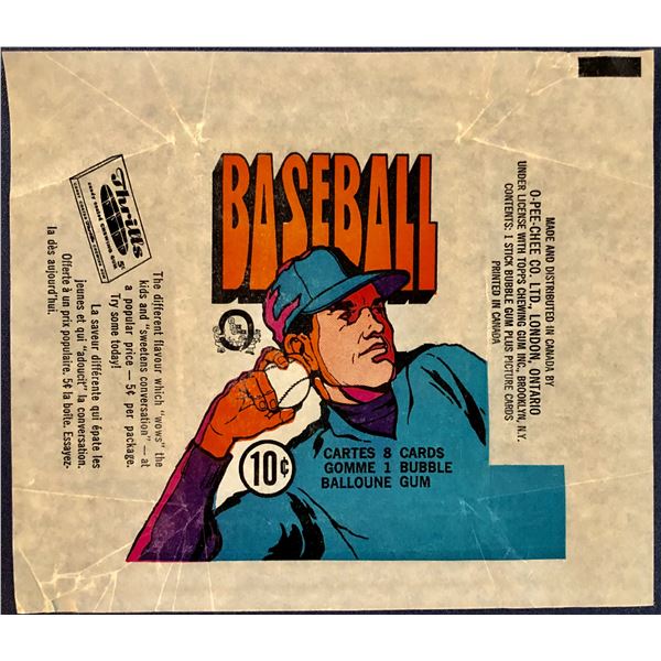 1972 O-PEE-CHEE BASEBALL WRAPPER