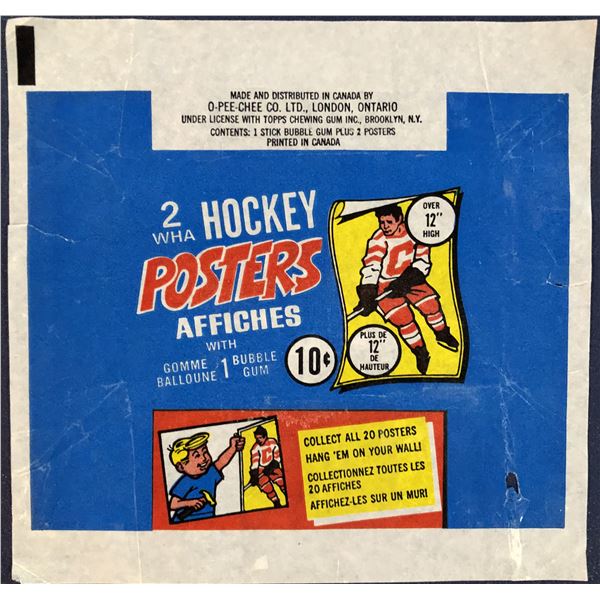 1973-74 O-PEE-CHEE WHA HOCKEY WRAPPER