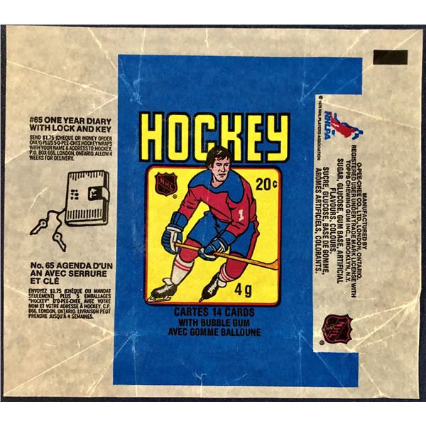 1979-80 O-PEE-CHEE HOCKEY WRAPPER - GRETZKY ROOKIE YEAR