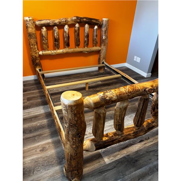 Queen Log Bed Frame
