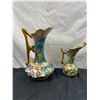 Image 1 : Vintage H.Bequet Floral Pitchers