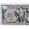 Image 2 : The Canadian Bank of Commerce $5 Bill 1935 : "B" Series : #A129610 (See Pictures for Varieties, Cond