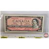 Image 4 : Canada 1954 Collector Combo (5):  - $1 Bill : Bouey/Rasminsky #VF0670839 - $2 Bill : Lawson/Bouey #M