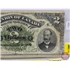 Image 3 : Dominion of Canada $2 Bill 1887 : Courtney #614317 (See Pictures for Varieties, Conditions, Serial N