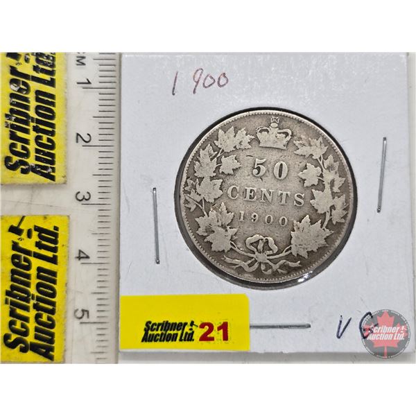 Canada Fifty Cent 1900 (SEE PICTURES!)  (Listing & Descriptions are a GUIDE ONLY and are subject to 