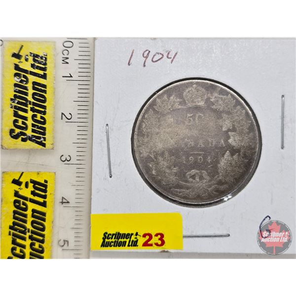 Canada Fifty Cent 1904 (SEE PICTURES!)  (Listing & Descriptions are a GUIDE ONLY and are subject to 