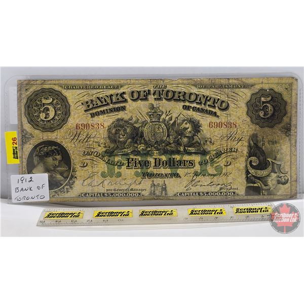 Bank of Toronto : Dominion of Canada : "D" Series : #690838 (See Pictures for Varieties, Conditions,