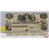 Image 1 : The Farmers Joint Stock Bank 1849 $5 Bill / Twenty Five Shillings #5621 (See Pictures for Varieties,