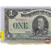 Image 2 : Dominion of Canada $1 Bill 1923 : "D" Series " Red Seal : McCavour/Saunders #B1739772 (See Pictures 
