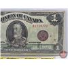 Image 3 : Dominion of Canada $1 Bill 1923 : "D" Series " Red Seal : McCavour/Saunders #B1739772 (See Pictures 
