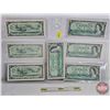 Image 1 : Canada $1 Bills 1954 (7) : - Beattie/Rasminsky #FZ2526452 - Beattie/Rasminsky #DY5456907 - Lawson/Bo