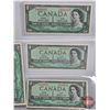 Image 2 : Canada $1 Bills 1954 (7) : - Beattie/Rasminsky #FZ2526452 - Beattie/Rasminsky #DY5456907 - Lawson/Bo