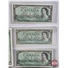 Image 6 : Canada $1 Bills 1954 (7) : - Beattie/Rasminsky #FZ2526452 - Beattie/Rasminsky #DY5456907 - Lawson/Bo